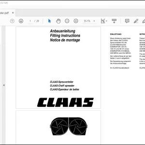 CLAAS Combine DOMINATOR MEDION CLAAS-Chaff spreader Fitting instructions Manual_DE_FR_EN - PDF DOWNLOAD