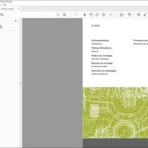 CLAAS Combine Filling unit Fitting instructions Instruction Manual - PDF DOWNLOAD