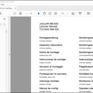 CLAAS Combine JAGUAR 980-830 LEXION 780-620 TUCANO 580-320 CAN bus interface Assembly instructions Manual_DE_FR_GB_ES_IT_RU - PDF DOWNLOAD
