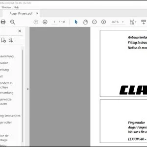 CLAAS Combine LEXION 560 – 510 Auger Fingers Fitting Instructions Manual_FR_GB_DE - PDF DOWNLOAD