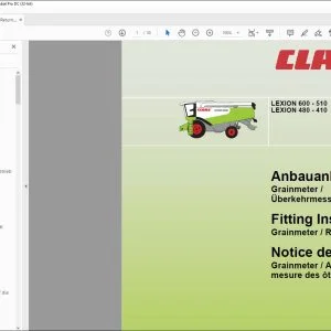 CLAAS Combine LEXION 600 - 510 LEXION 480 - 410 Fitting Instructions Manual_DE_EN_FR - PDF DOWNLOAD