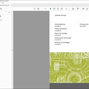 CLAAS Combine LEXION 780-620 GRAINMETER Fitting Instruction Manual - PDF DOWNLOAD