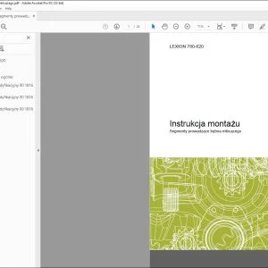 CLAAS Combine LEXION 780-620 Segmenty prowadzące bębna młócącego Instrukcja montażu Fitting Instruction Manual