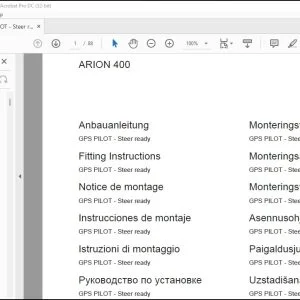CLAAS Combines ARION 400 GPS PILOT - Steer ready Assembly instructions Manual_DE_EN_FR_RU -  PDF DOWNLOAD