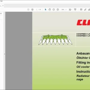 CLAAS Combines CONSPEED 8 LINEAR CONSPEED 6 LINEAR Oil cooler gearbox Fitting instructions Manual_DE_EN_FR_ - PDF DOWNLOAD