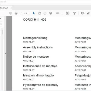 CLAAS Combines CORIO H11-H06 AUTO PILOT Assembly instructions Manual - PDF DOWNLOAD