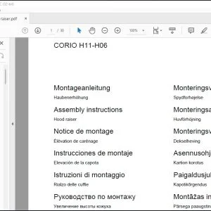 CLAAS Combines CORIO H11-H06 Hood raiser Assembly instructions Manual_DE_EN_FR_RU - PDF DOWNLOAD