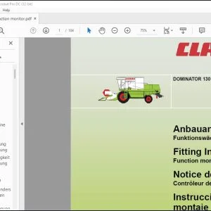 CLAAS Combines DOMINATOR 130 Function monitor Fitting instructions Manual_DE_EN_FR_ES_RU - PDF DOWNLOAD