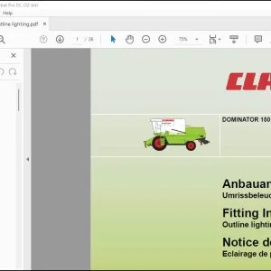 CLAAS Combines DOMINATOR 150  140  130 Outline lighting Fitting instructions Manual_DE_EN_FR -  PDF DOWNLOAD