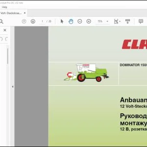 CLAAS Combines DOMINATOR 150/140 12 В, розетка Руководство по монтажу Manual_DE_RU -  PDF DOWNLOAD