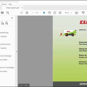 CLAAS Combines LEXION 480 – 410 Video System  Fitting Instructions Manual_EN_FR_DE_IT - PDF DOWNLOAD