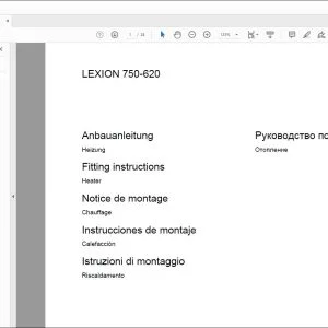 CLAAS Combines LEXION 750-620 Heater Fitting Instructions Manual_DE_EN_FR_IT_ES_RU - PDF DOWNLOAD