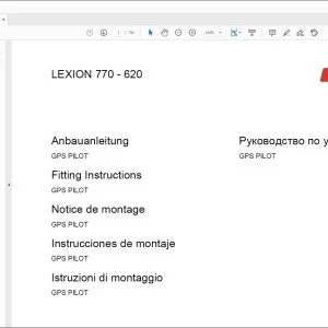 CLAAS Combines LEXION 770 - 620 GPS PILOT Fitting Instructions Manual_DE_EN_FR_IT_ES_RU - PDF DOWNLOAD