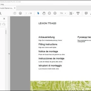 CLAAS Combines LEXION 770-620 High-end Xenon work lights Fitting Instructions Manual_DE_EN_FR_IT_ES_RU - PDF DOWNLOAD