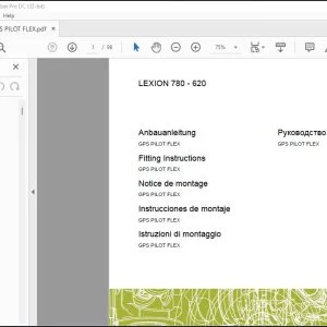 CLAAS Combines LEXION 780 - 620 GPS PILOT FLEX Fitting Instructions Manual_DE_EN_FR_IT_ES_RU - PDF DOWNLOAD