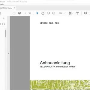 CLAAS Combines LEXION 780 - 620 TELEMATICS  Communication Module Anbauanleitung Fitting Instructions Manual_DE_EN_FR_IT_ES_RU - PDF DOWNLOAD