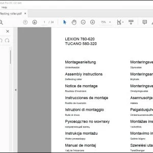 CLAAS Combines LEXION 780-620 TUCANO 580-320 Deflecting roller Assembly Instructions Manual_DE_EN_FR_IT_ES_RU - PDF DOWNLOAD