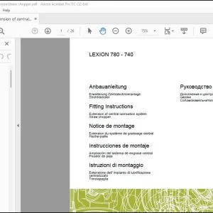 CLAAS Combines LEXION 780 - 740 Extension of central lubrication system Straw chopper Fitting Instructions Manual_DE_EN_FR_ES_IT_RU - PDF DOWNLOAD