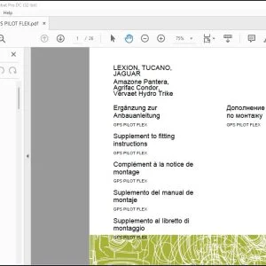 CLAAS Combines LEXION TUCANO JAGUAR Amazone Pantera Agrifac Condor Vervaet Hydro Trike Fitting Instructions Manual_DE_EN_FR_IT_ES_RU - PDF DOWNLOAD