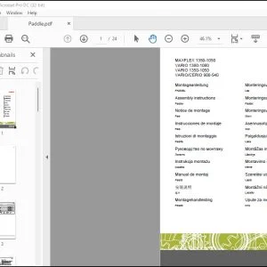 CLAAS Combines MAXFLEX 1350-1050 1380-1080 1350-1050 VARIOCERIO 900-540 Paddle Assembly instructions Instructions Manual_DE_EN_FR_IT_ES_RU - PDF