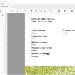 CLAAS Combines MAXFLEX 1350/1200/1050 VARIO 1350/1200/1050 Scraper Fitting Instructions Manual_DE_EN_FR_IT_ES_RU - PDF DOWNLOAD