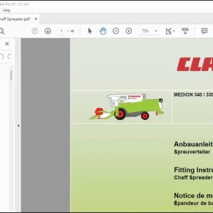 CLAAS Combines MEDION 340 / 330 / 320 / 310 Chaff Spreader Fitting Instructions Manual_DE_EN_FR_ES_IT_RU - PDF DOWNLOAD