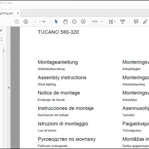 CLAAS Combines TUCANO 580-320 Work lighting Assembly Instructions Manual_DE_EN_FR_IT_ES_RU - PDF DOWNLOAD
