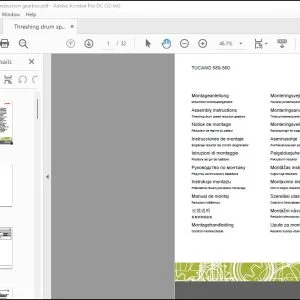 CLAAS Combines TUCANO 580-560 Threshing drum speed reduction gearbox Assembly instructions Manual_DE_EN_FR_IT_RU_ES - PDF DOWNLOAD