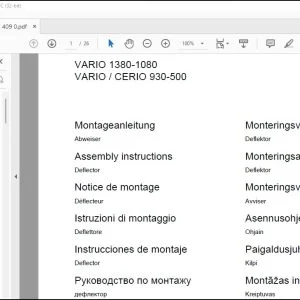 CLAAS Combines VARIO 1380-1080 VARIO  CERIO 930-500 Fitting instructions Manual_DE_EN_FR_ES_IT_RU - PDF DOWNLOAD
