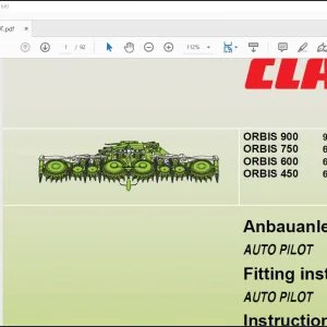 CLAAS Forage Harvester ORBIS 900 750 600 450 AUTO PILOT Fitting instructions Manual_DE_GB_FR_ES_IT_RU - PDF DOWNLOAD