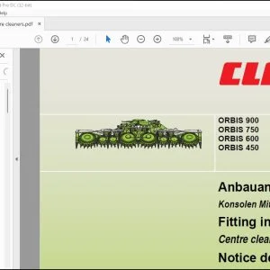 CLAAS Forage Harvester ORBIS 900 750 600 450 Centre cleaners Fitting instructions Manual_DE_GB_FR_ES_IT_RU - PDF DOWNLOAD