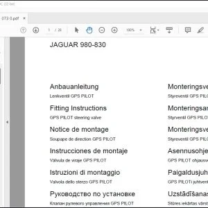 CLAAS Forage Harvesters JAGUAR 980-830 GPS PILOT steering valve Fitting Instructions Manual_DE_EN_FR_ES_IT_RU - PDF DOWNLOAD