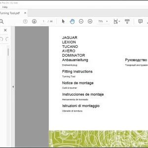 CLAAS Forage Harvesters JAGUAR LEXION TUCANO AVERO DOMINATOR Turning Tool Fitting Instructions Manual_DE_EN_FR_ES_IT_RU - PDF DOWNLOAD
