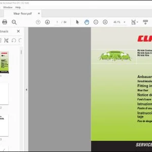CLAAS Forage Harvesters RU 600 Contour 600 Auto Contour 600 Xtra Wear floor Fitting instructions Manual_DE_EN_FR_IT_ES  - PDF DOWNLOAD