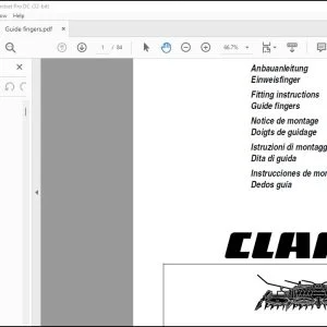 CLAAS Forage Harvesters RU 600  Guide fingers Fitting instructions Manual_DE_EN_FR_IT_ES - PDF DOWNLOAD