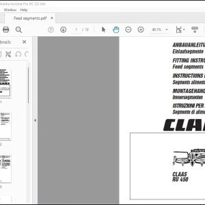 CLAAS Forage Haversters RU 450 Feed segments Fitting instructions Manual_DE_EN_FR_ES_IT - PDF DOWNLOAD