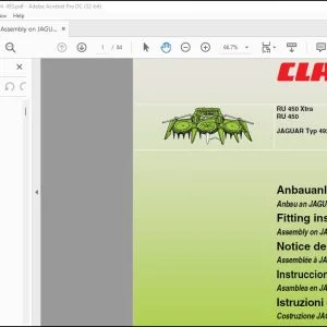 CLAAS Forage Haversters RU 450 Xtra RU 450 JAGUAR Typ 492 Fitting instructions Fitting instructions Manual_DE_EN_FR_ES_IT - PDF DOWNLOAD