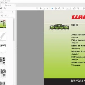 CLAAS Forage Havesters ORBIS 635 600 Cleaners Fitting instructions Manual_DE_EN_FR_IT_ES - PDF DOWNLOAD