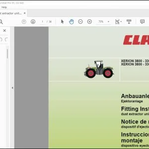 CLAAS Jaguar XERION 3800 - 3300 TRAC  TRAC VC 3800 - 3300 SADDLE TRAC dust extractor unit Fitting Instructions Manual_DE_FR_EN_ES_IT