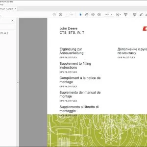 CLAAS John Deere CTS, STS, W, T GPS PILOT FLEX Supplement to Fitting instructions Manual_DE_EN_FR_IT_ES - PDF DOWNLOAD
