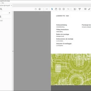 CLAAS LEXION 770 - 620 Outline lighting Fitting Instructions Manual_DE_EN_FR_IT_ES_RU  - PDF DOWNLOAD