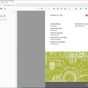 CLAAS LEXION 770 - 620 Warning beacon Fitting Instructions Manual- PDF DOWNLOAD