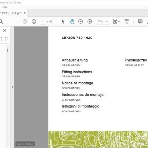 CLAAS LEXION 780 - 620 GPS PILOT FLEX Fitting Instruction Manual_DE_EN_FR_ES_IT_RU - PDF DOWNLOAD