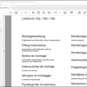 CLAAS Loader Wagons CARGOS 760  750  740 Sequential control (Machine without proportioning rollers) Fitting instructions Manual_DE_EN_FR_ES_IT_RU - PDF DOWNLOAD