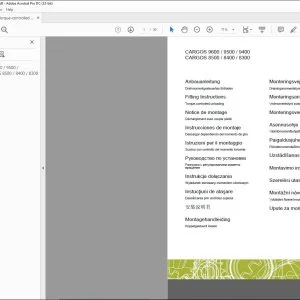 CLAAS Loader Wagons CARGOS 9600  9500  9400 8500  8400  8300 Torque-controlled unloading Fitting Instructions Manual_DE_EN_FR_ES_RU_IT