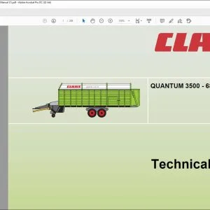 CLAAS Loader Wagons QUANTUM 3500 - 6800 Technical Systems Manual - PDF DOWNLOAD