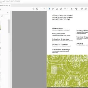CLAAS Loder WagonsCARGOS 9600  9500  9400 8500 8400 8300 760 750 740 Assembly Instructions Manual - PDF DOWNLOAD