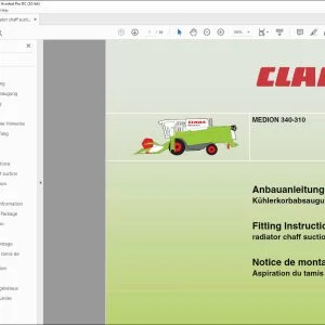 CLAAS MEDION 340-310 radiator chaff suction Fitting instructions Manual_DE_GB_FR - PDF DOWNLOAD