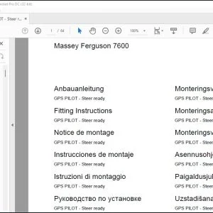 CLAAS Massey Ferguson 7600 GPS PILOT - Steer ready Assembly Instructions Manual_DE_EN_FR_IT_ES_RU - PDF DOWNLOAD