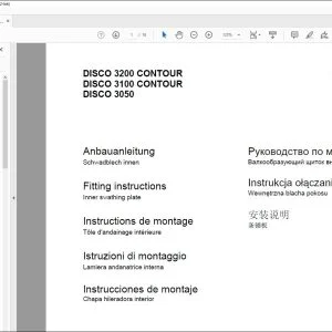 CLAAS Mower DISCO 3200 CONTOUR 3100 CONTOUR 3050 Inner swathing plate Fitting instructions Manual_DE_EN_FR_ES - PDF